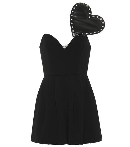 Crêpe sablé playsuit | Saint Laurent