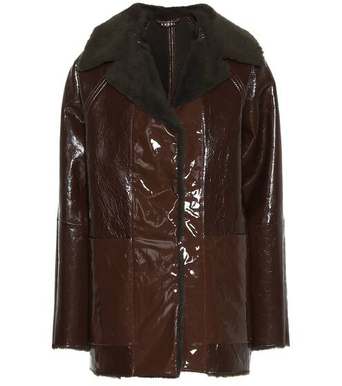 Vinyl and shearling coat | KASSL Editions