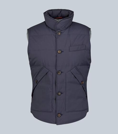 Quilted technical gilet | Brunello Cucinelli