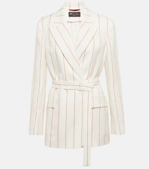 Karline striped linen twill blazer | Loro Piana