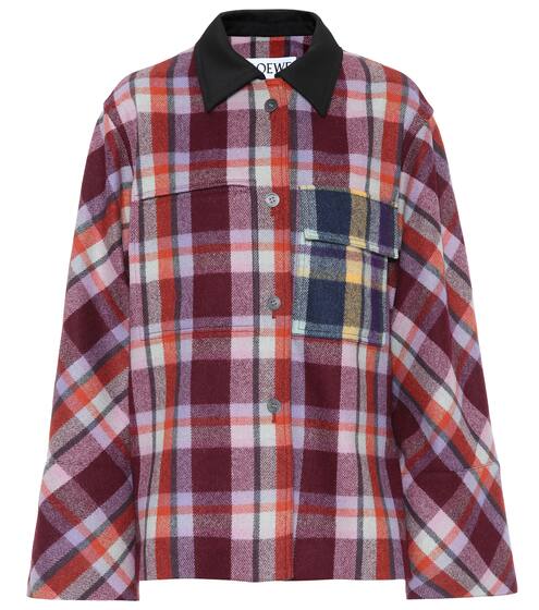 Checked wool shirt jacket | Loewe