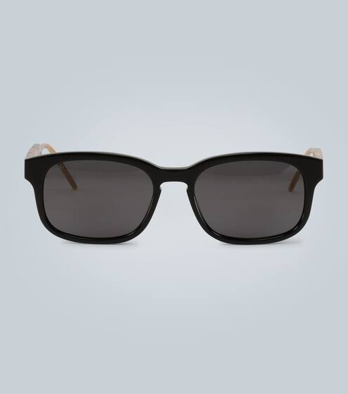 Rectangular sunglasses with acetate | Gucci