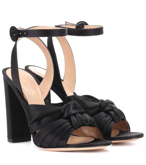 Gianvito ROSSI Tacco Alto Sandali Nero Elegante da Donna Tg. de 375 Pelle Gianvito ROSSI Tacco Alto Sandali Nero Elegante da Donna Tg. de 375 Pelle