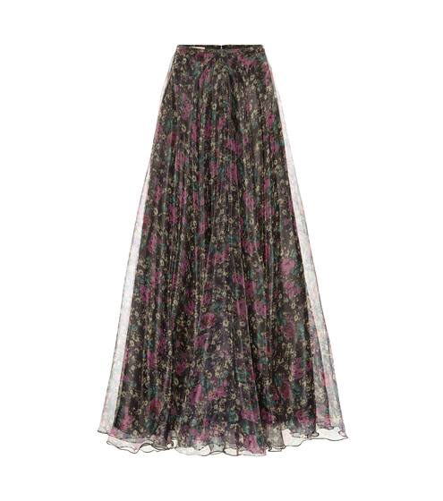 Printed organza maxi skirt | Plan C
