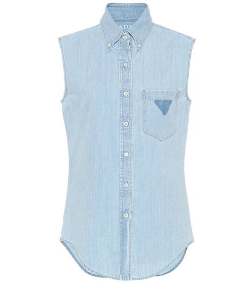 Sleeveless denim shirt | Prada