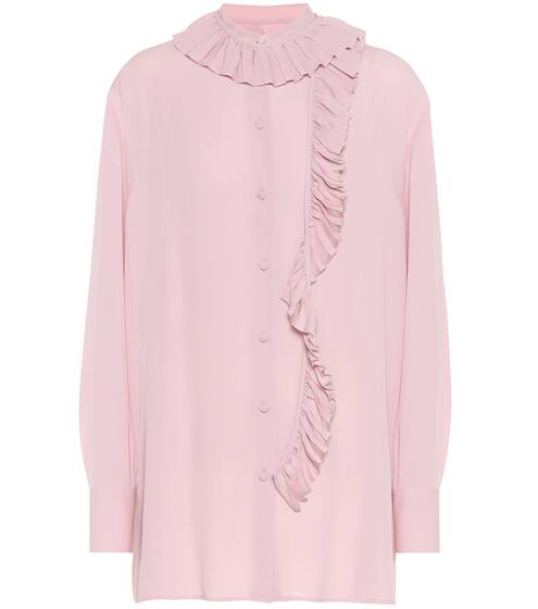 Ruffled silk-georgette shirt | Valentino