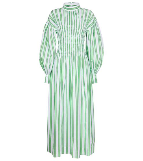 Striped cotton maxi dress | Ganni