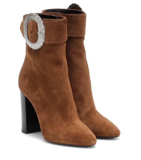 Joplin embellished suede ankle boots | Saint Laurent