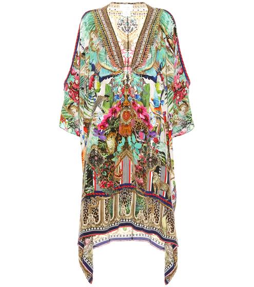 Embellished printed silk kaftan | Camilla