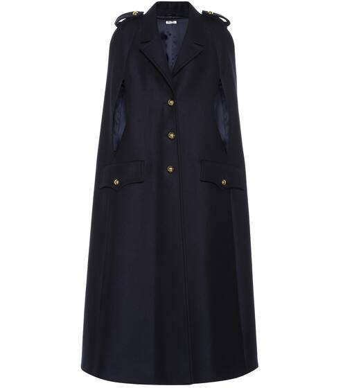 Virgin wool cape | Miu Miu