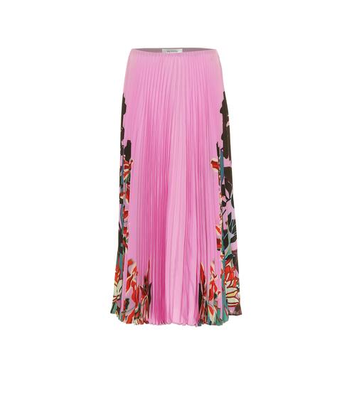 Pleated silk midi skirt | Valentino