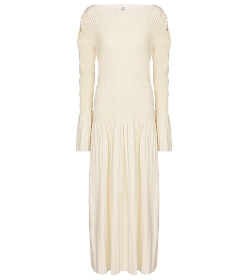 Exclusive to Mytheresa – Fanno smocked midi dress | Toteme