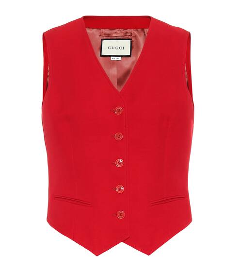 Wool and silk-blend waistcoat | Gucci