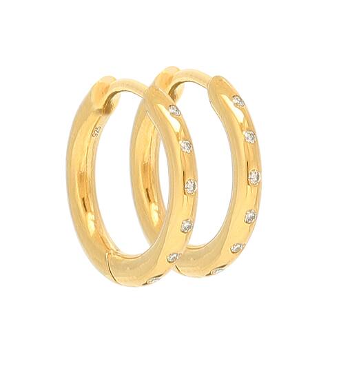 Diamond Flush gold-plated hoop earrings | THEODORA WARRE