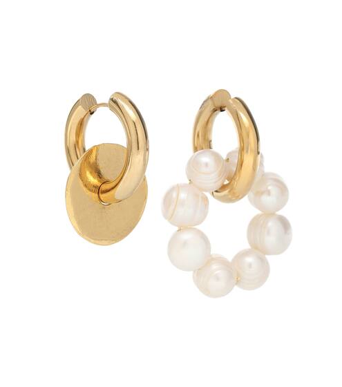 Boucles d'oreilles en plaqué or et perles | Timeless Pearly