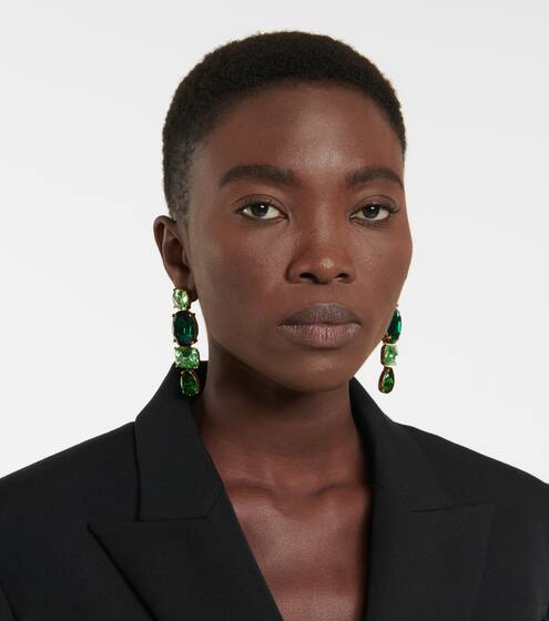 Crystal drop earrings | Oscar de la Renta
