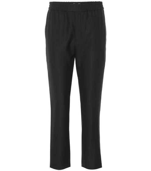 High-rise wool and mohair pants | Saint Laurent