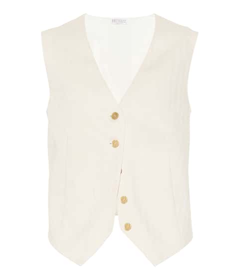 Cotton and linen vest | Brunello Cucinelli
