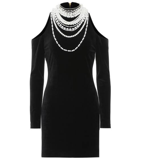 Embellished cotton-blend dress | Balmain