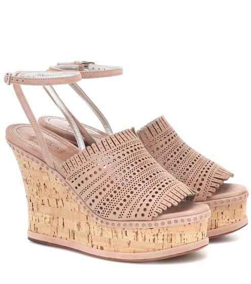 Suede wedge sandals | Alaïa
