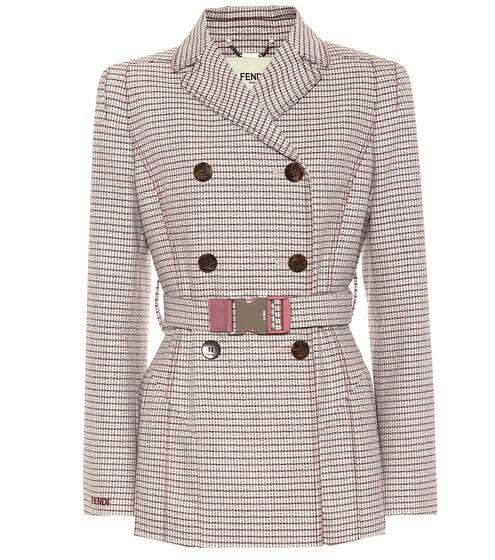 Checked wool-blend blazer | Fendi