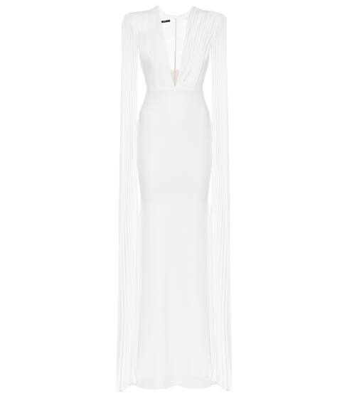 Clemence tulle-trimmed crêpe gown | Alex Perry