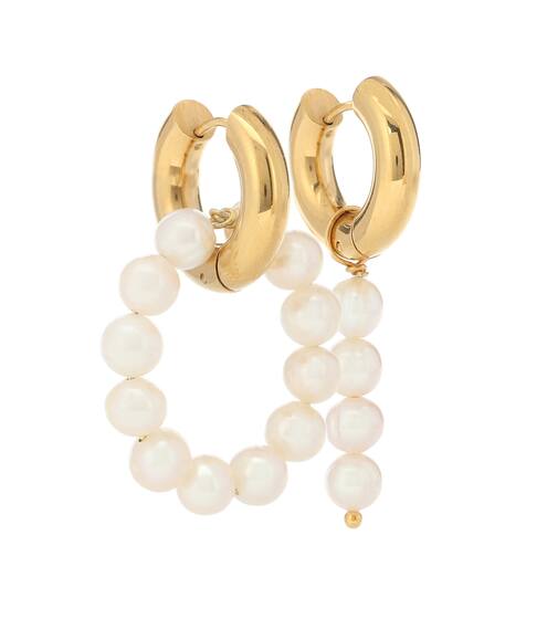 Boucles d'oreille en plaqué or 24 ct et perles | Timeless Pearly
