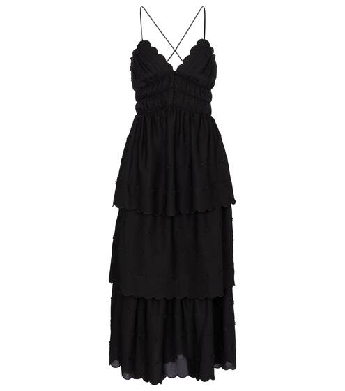 Tiered midi dress | Self-Portrait