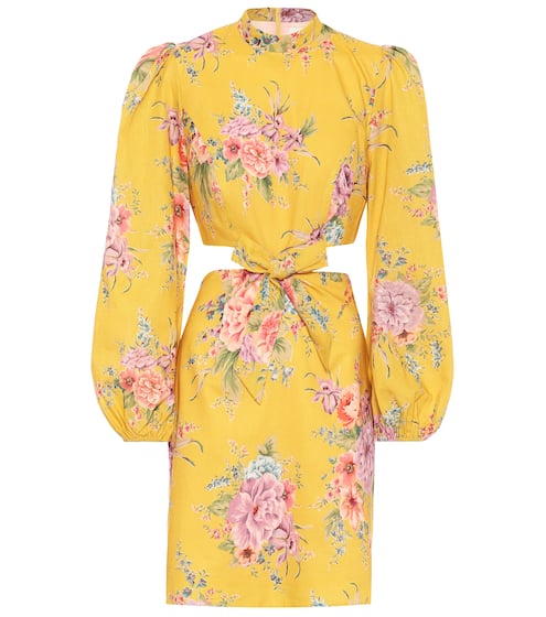 Zinnia floral linen-blend dress | Zimmermann