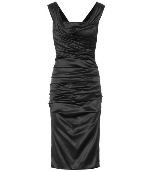 Stretch silk satin midi dress | Dolce & Gabbana