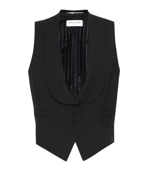 Wool gabardine vest | Saint Laurent
