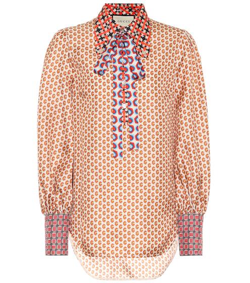 Bedruckte Seidenbluse | Gucci