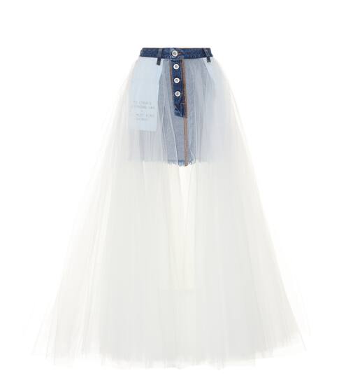 Denim and tulle skirt | Unravel