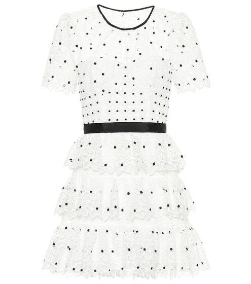 Floral guipure lace minidress | Self-Portrait