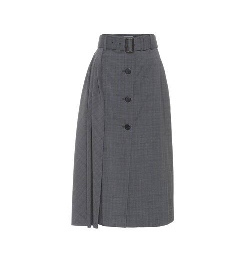 Prince of Wales checked wool skirt | Prada