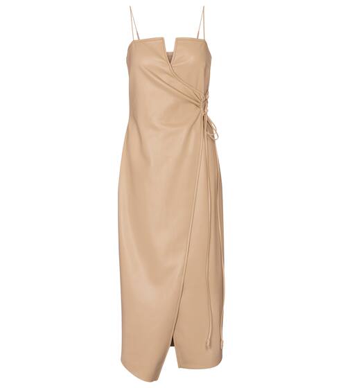 Vestido midi Anubi de piel sintética | Nanushka