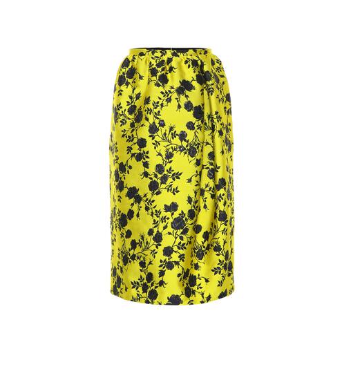 Omorus floral brocade midi skirt | Rochas