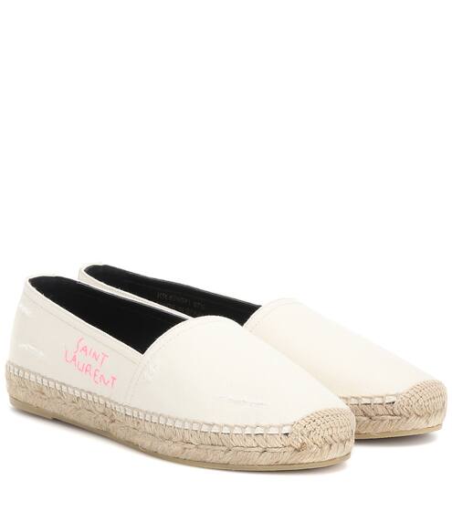 Embroidered canvas espadrilles | Saint Laurent