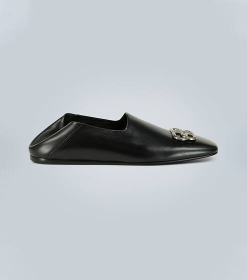 Cosy BB detail leather loafers | Balenciaga