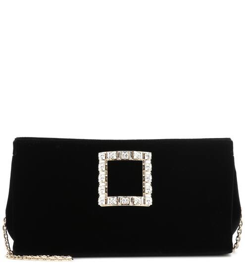 Soft Vivier velvet clutch | Roger Vivier