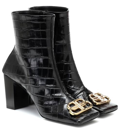 BB Double Square leather ankle boots | Balenciaga