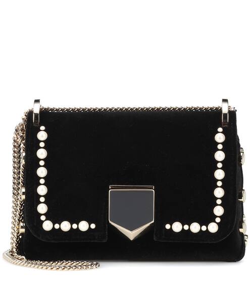 Jimmy Choo Bags Women S Handbags Mytheresa Lockett Mini Velvet Shoulder Bag Jimmy Choo