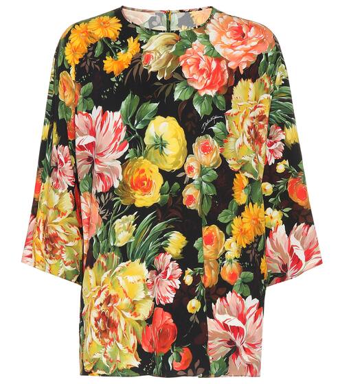 Floral crêpe top | Dolce & Gabbana