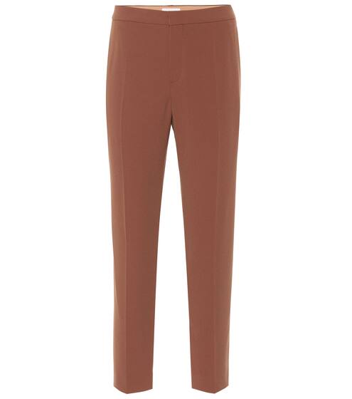 Mid-rise straight crêpe pants | Chloé
