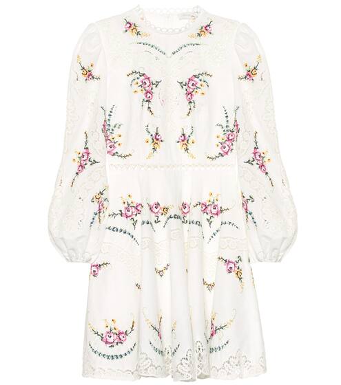 Allia cotton and linen minidress | Zimmermann