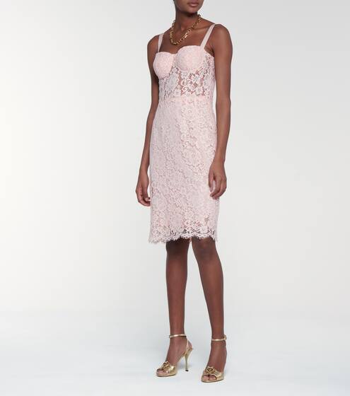 Bustier lace midi dress | Dolce & Gabbana