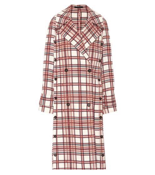 معطف ترنش بمربعات | Rokh