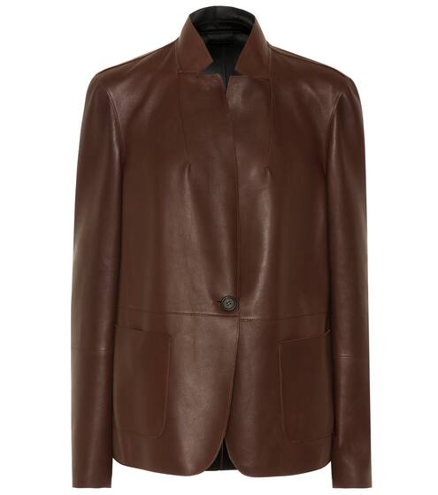 Reversible leather blazer | Brunello Cucinelli