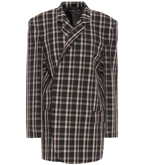 Checked virgin wool jacket | Balenciaga