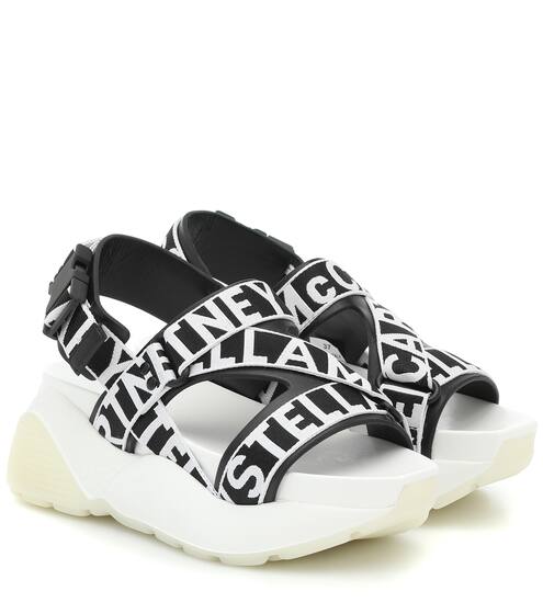 Logo faux leather sandals | Stella McCartney